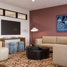 Spacious and well-lit living spaces